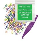 1-8-ortho-100-neon-heavy Prairie Horse Supply Orthodontic Elastic Rubber Bands Pack 701807914889