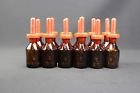28cp31 Lab Safety Supply Narrow Mouth Round Dropper Amber Glass Lot