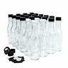 4347752232 Gbo Pack Clear Glass Hot Sauce Bottle With Black Cap