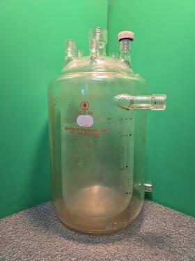 50-972-955 Ace Glass 5 Liter Jacketed Pressure Vessel Max 45 Psi Reactor 5000 Ml