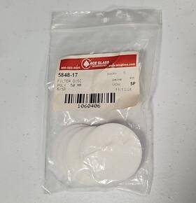 Ace Glass 5848-17 Poly Filter Disc 50mm Biological Laboratory Use 6 Pcs