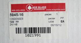 5945-16 Ace Glass Allihn Condenser 24/40 St Joints 500mm Jacket 10 Bulbs In Box