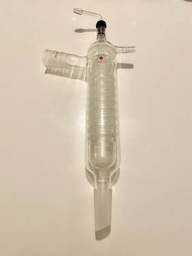 5974-10 Ace Glass 24/40 Friedrichs Spiral Condenser With #7 Thread 250mm Jacket