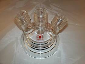 6433-23 Ace Glass 4 Neck 3/#15 1/#7 Thread Filter Reaction Head Flange 60mm Free Ship
