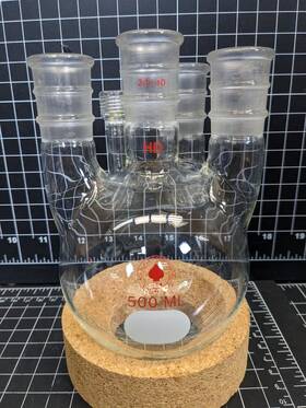6955-208 Ace Glass 24/40 #7 Boiling Flask Pyrex Lab Distillation Chemistry 500ml
