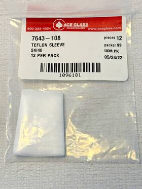 7643-108 Ace Glass Teflon Ptfe 24/40 Sleeves 12/pk