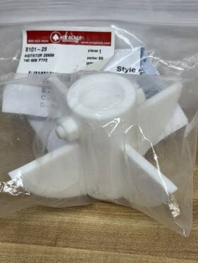 8101-28 Ace Glass 140mm Tef Stirring 4-blade Paddle Stirrer Agitator 28mm Shaft