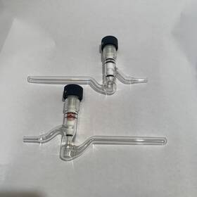 8194-67 Ace Glass Lot Of 2 0-5mm Stopcock Hi-vac With Plug
