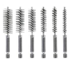 Bbs-006 Adove 6 Pcs Stainless Steel Hole Brush Set 8 10 12 15 17 19mm Wire Silver