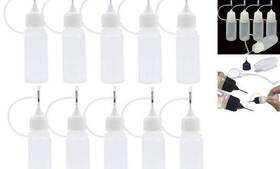 Zz01613 Akoak 12 Pcs Plastic Squeezable Tip Applicator Bottle Dropper Bottles White Cap