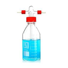 Al0002177 Alllabware Lab Gas Washing Bottle Glass 1000ml Graduated Buffer 33.8 Ounces