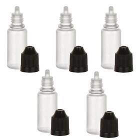 Alltopbargains 795735156803 5 Pack Empty Plastic Squeezable Dropper Bottles Tip 10ml Liquid Ldpe
