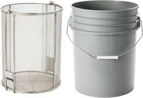 Anysizebasket 850051683178 Dip N Drain The Ultimate Stainless Steel 5 Gal. 1/32 Mesh - Bucket Silver