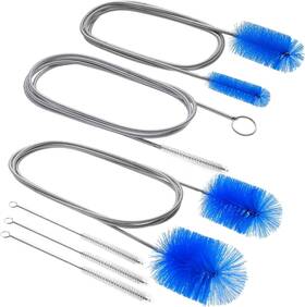 Am-bh-01 Aurameilon 6pcs Flexible Drain Brush 78 Inch Pipe Cleaning 63 Blue -