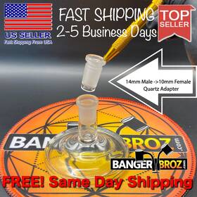 987654321c Bangerbroz 14mm Male To 10mm Female Glass Adapter Ships From Usa