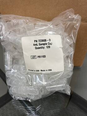 723908-d Beckman Coulter Beckmann 4ml Sample Cup 4 Bags Of 120 Cups