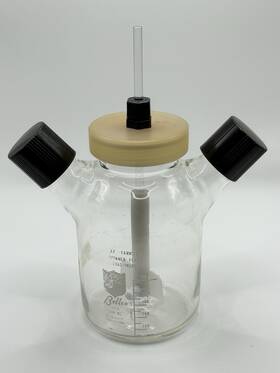 1965-00500 Bellco 500ml 3-neck Pyrex Glass Spinner Flask With A Magnetic