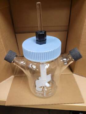 1965-00250 Bellco Biotechnology 250ml Carrier Spinner Flask With Bottom Dimple Ptfe Impeller