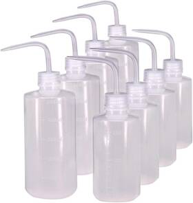 Benail 744110934151 250ml 500ml Plastic Safety Wash Bottle Squeeze Narrow Mouth 8 Pa