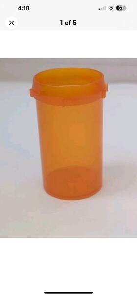 526455 Berry V40 Amber Plastic Vials Perfectpak. No Caps Full Case 110 Pcs