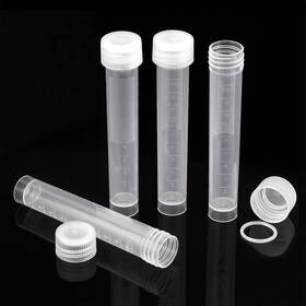 2195015 Bkmamlab 50pcs 10ml Plastic Small Vials With Screw Caps Sample Tubes Cryotubes Pp