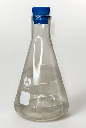 89000-366 Bomex Borosilicate Glass 500 Ml Erlenmeyer Flask Smooth Rim With Stopper