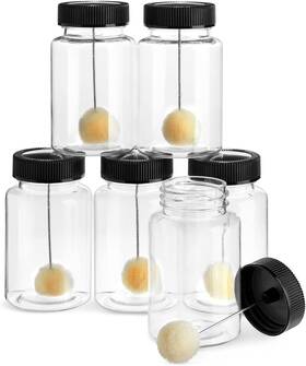 Bright Creations 445042891828 6-pack Clear Bottle Wool Daubers With Ball Brush For Diy Projects Arts And Craf