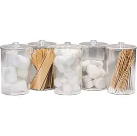 80-275-000 Bv Medical Clear Sundry Jars Unlabeled Set Of 5 Storage Bathroom Kitchen Cute