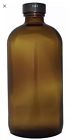 C000185-1 Amber Boston Round Glass Bottle Bottles