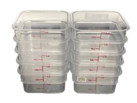 2sfscw135 Cambro Used Lot Of 10 Translucent 2- Quart Polycarbonate Containers Lab Use Only
