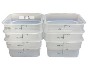 2sfspp190 Cambro Used Lot Of 6 Translucent 2- Quart Polypropylene Containers Lab Use Only