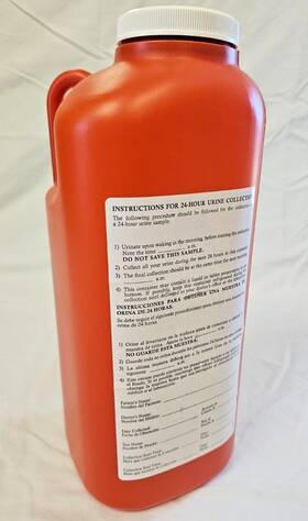 U3010-38 Cardinal Health 24-hour Urine Containers 3000ml With Collection Instructions U3010-38 Cardinal Health 24-hour Urine Containers 3000ml With Collection Instructions