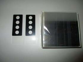 100409 Carlson Scientific Inc. Teflon Printed 4-well Microscope Slides 2 Boxes 1 Gross 144