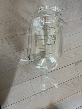 8458 Chemglass Glass Reactor 5l 5 Liter Process Vessel Jacketed