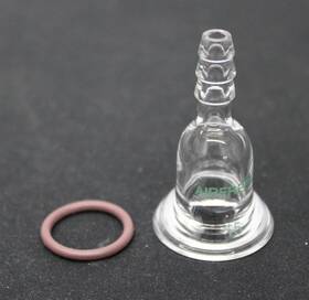 Af-0070-05 Chemglass Schlenk Style B 15mm Ring 10mm Serrated Hose Connection Af-0070-05 Chemglass Schlenk Style B 15mm Ring 10mm Serrated Hose Connection