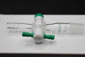 Cg-1029-14 Chemglass Flow Control Adapter Straight 2mm Stpk 14/20 Inner Joint Ptfe Stopcock Cg-1029-1