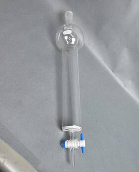 Cg-1197-20 Chemglass Chromatography Column 500 Ml Reservoir 2 X 10 Inch With Fritted Disk