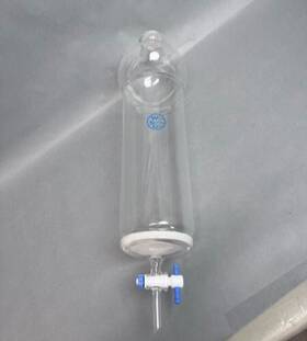 Cg-1203-34 Chemglass Chromatography Column 1000 Ml Reservoir With Frit Disk 4 X 12 Inch 35/20 Socket