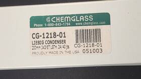 Cg-1218-01 Chemglass Liebig Condenser 200mm Jacket Length 24/40 Joints #cg-1218-01 New