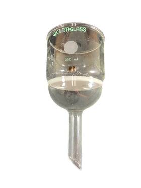 Cg-1402-23 Chemglass Glass 350ml M Frit Buchner Filter Funnel Chipped