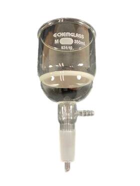 Cg-1406-25 Chemglass Glass 350ml 24/40 M Frit Buchner Filter Funnel