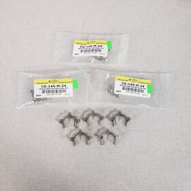 Chemglass Cg-145-m-24 Lot Of 8 Stainless Steel Keck Style Clamps Size #24