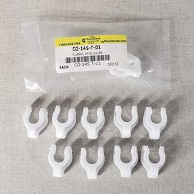 Chemglass Cg-145-t-01 Lot Of 10 White Ptfe Clamps For Joint Size 14/20