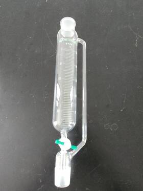 Cg-1712-22 Chemglass 250ml Glass Graduated Addition Funnel 29/26 With 2mm Ptfe Stopcock