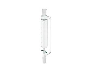 Cg-1713-17 Chemglass 24/40 Glass 500ml Graduated Addition Funnel With 4mm Ptfe Metering Plug