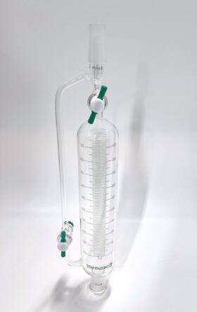 Cg-1718-04 Chemglass Addition Funnel 500ml Graduated 24/40 Joint Size 4mm Ptf
