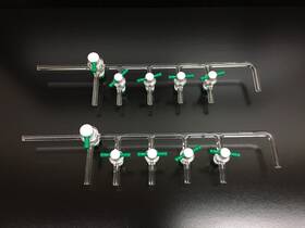 Cg-1816 Chemglass Cat No Gas Manifolds 4-place Ptfe Stopcocks Lot 2 Pcs
