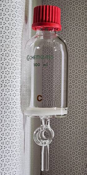Cg-1860-13 Chemglass Peptide Synthesis Vessel 100ml Solid Phase Crs Frit Gl25