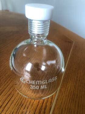 Cg-1880-12 Chemglass Complete Heavy Wall Round Bottom Pressure Vessel 350ml Vol