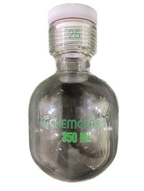 Cg-1880-42 Chemglass 350ml Round Bottom Pressure Vessel #25 Thread Ptfe Bushing